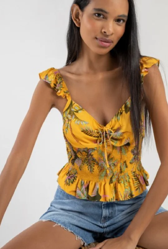 LEZ A LEZ TROPICAL CROP TOP