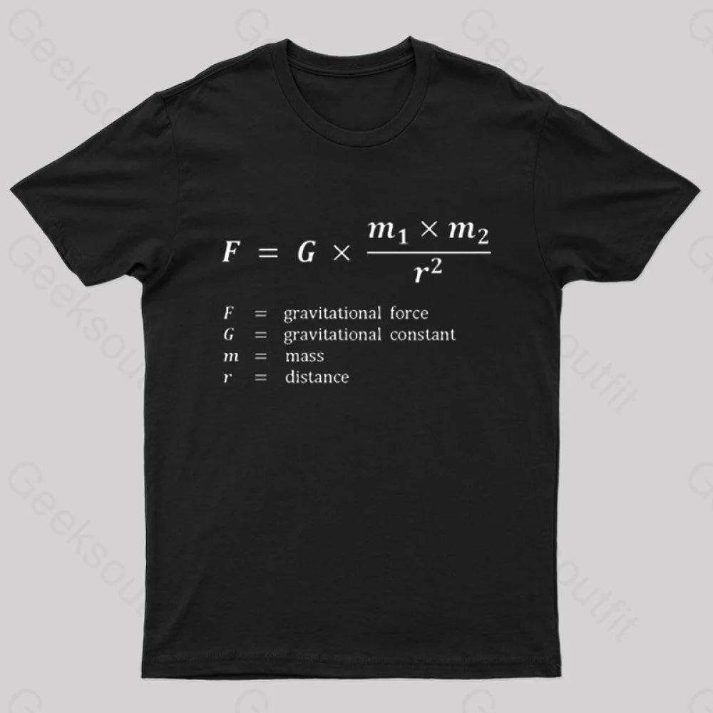 Gravitational Force Formula Nerd T-Shirt