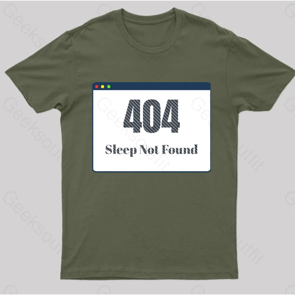 404 Sleep Not Found Geek T-Shirt Practical Women's Quick - dry