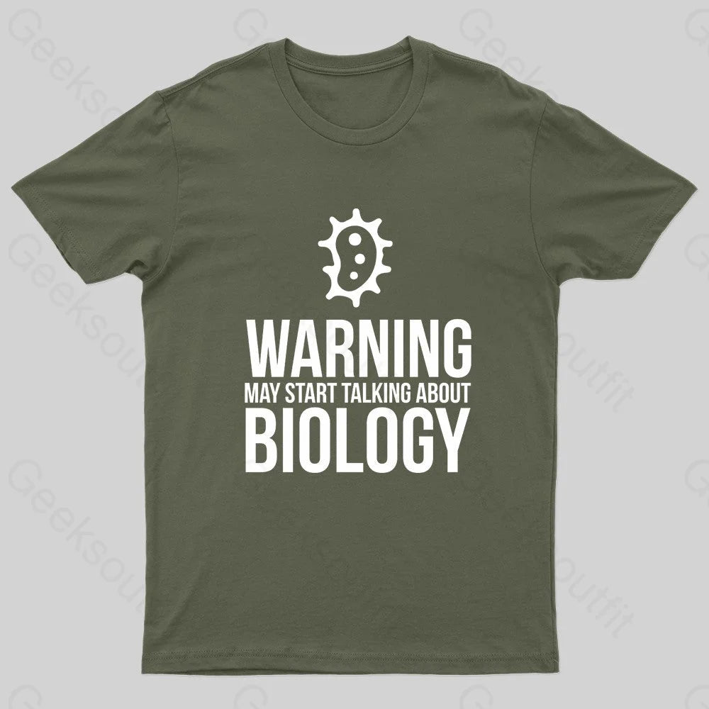 Warning May Start Talking Biology Nerd T-Shirt