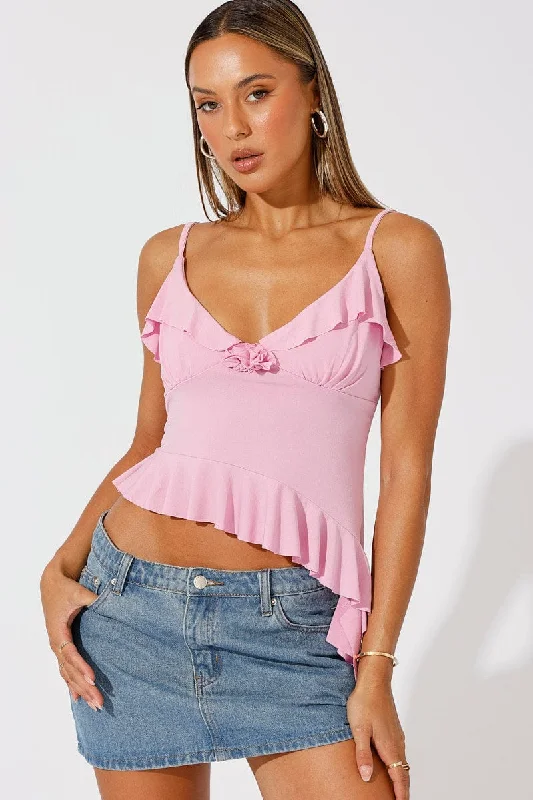 Pink Singlet Rose Top