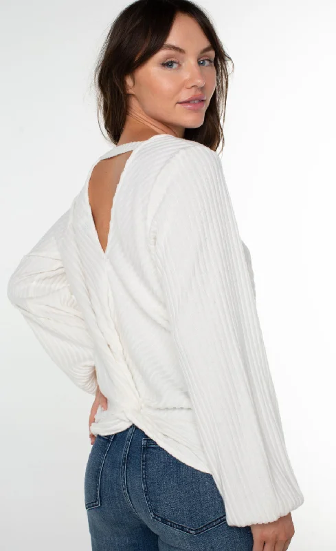 LIVERPOOL TEIST BACK KNIT TOP