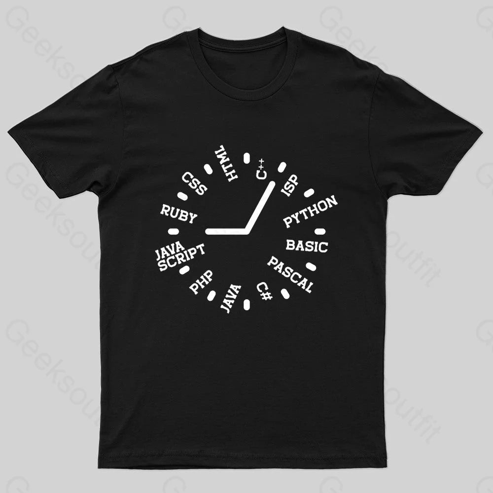 Programmer Clock Nerd T-Shirt