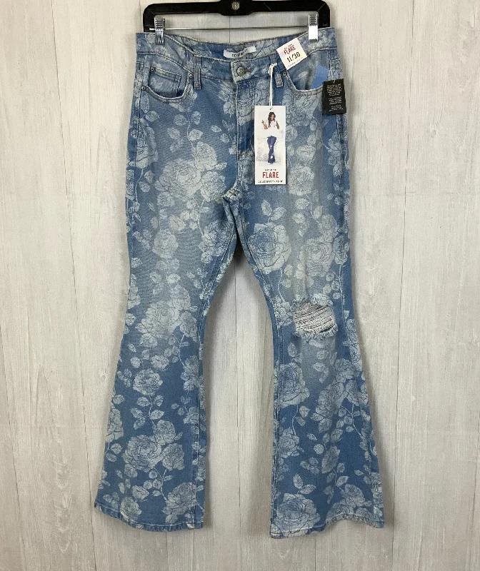 Jeans Flared By Celebrity Pink In Blue Denim, Size: 10