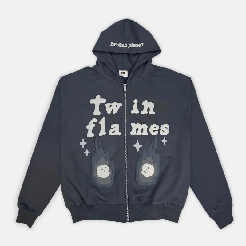 Broken Planet Zip Up Hoodie - Twin Flames