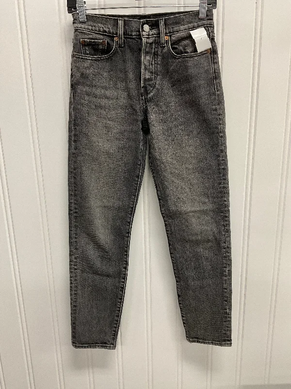 Jeans Straight By Levis In Black, Size: 24