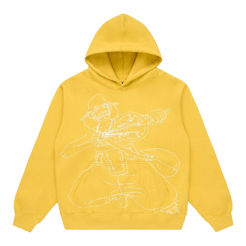 ONE PIECE USOPP SINGLE LINE HOODIE (YELLOW) *PRE ORDER*