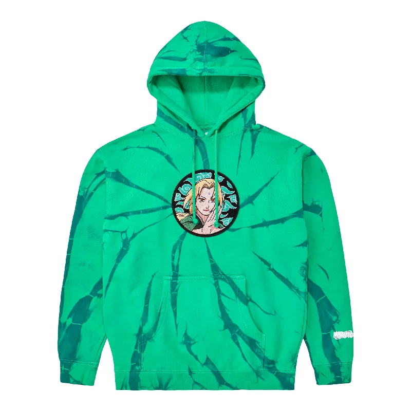 SHIPPUDEN TSUNADE CHENILLE HOODIE (SEAFOAM TIE DYE)