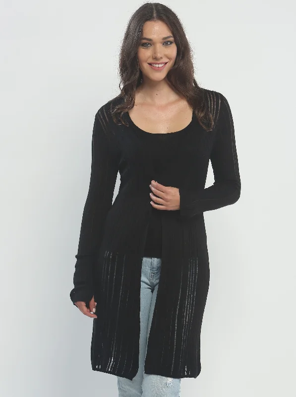 Semi Sheer Striped Duster