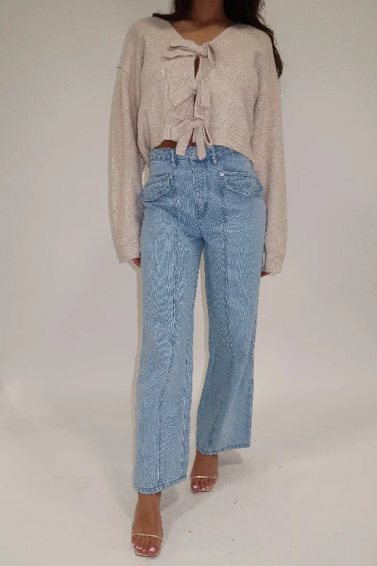 Front Pocket Denim Pants