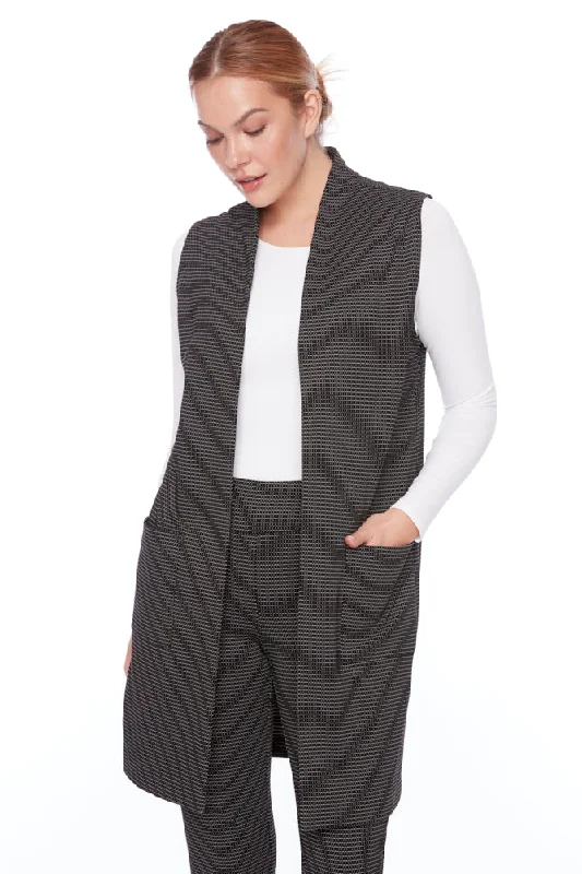 Checked Waistcoat - Black/White