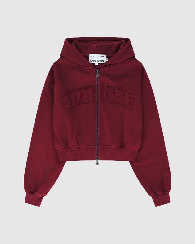 GOCHUJANG CROPPED APPLIQUE LOGO ZIP UP