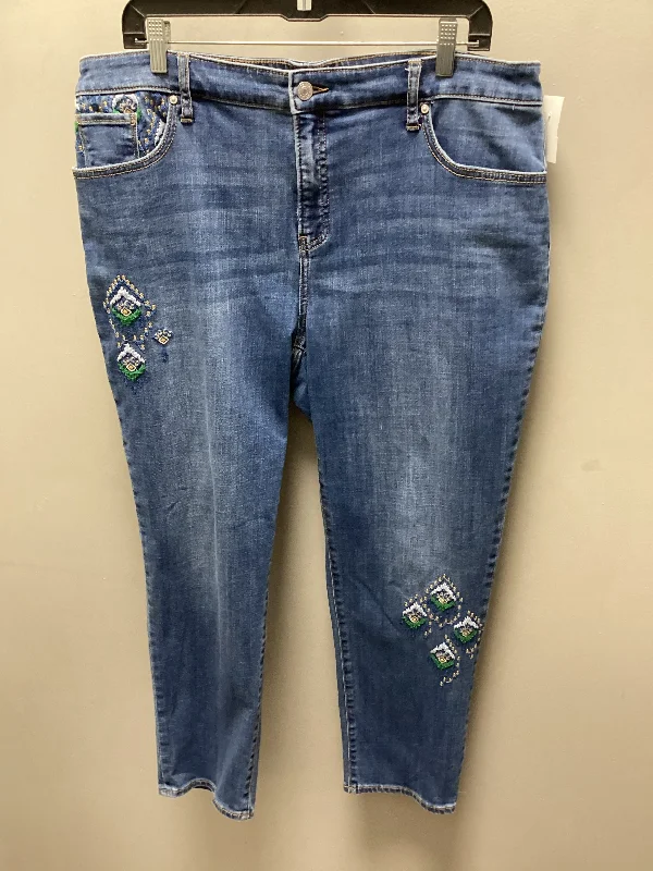 Jeans Skinny By Chicos In Blue Denim, Size: 16