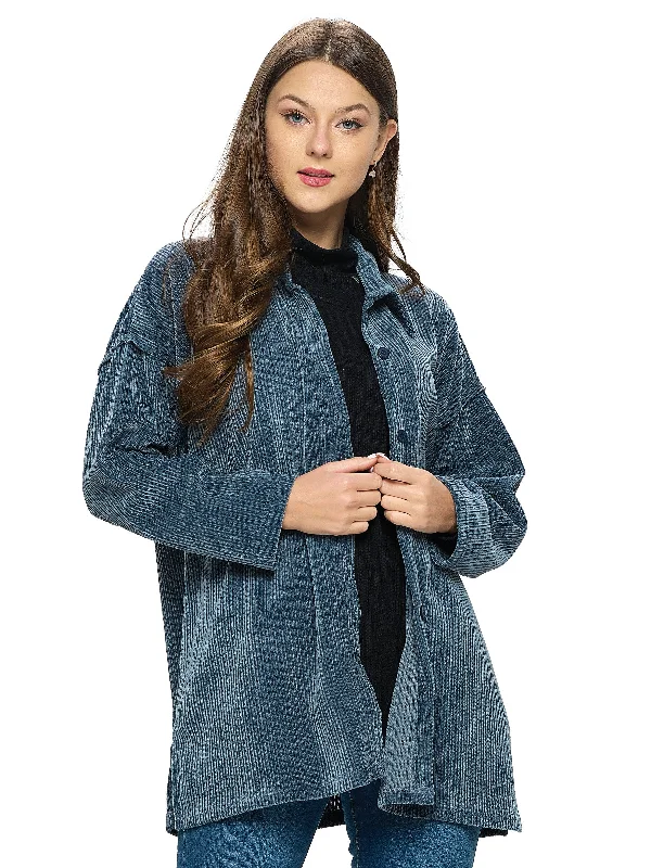 Shacket Casual Ribbed Oversized