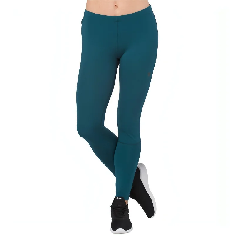 Asics Colour Block Womens 7/8 Running Tights - Blue