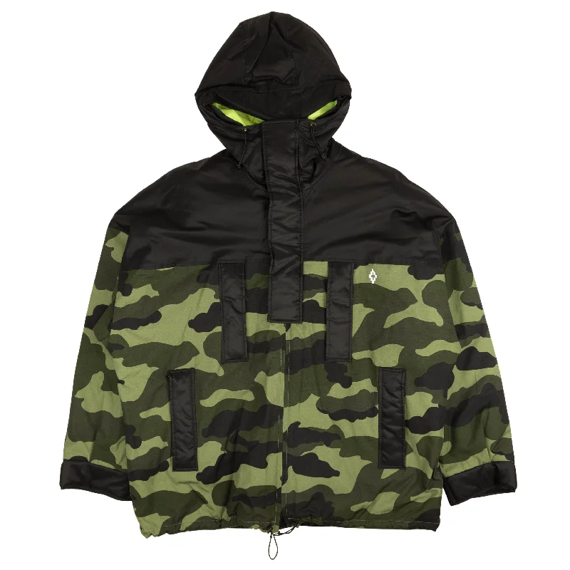 Black Green Camo Quilted Jacket