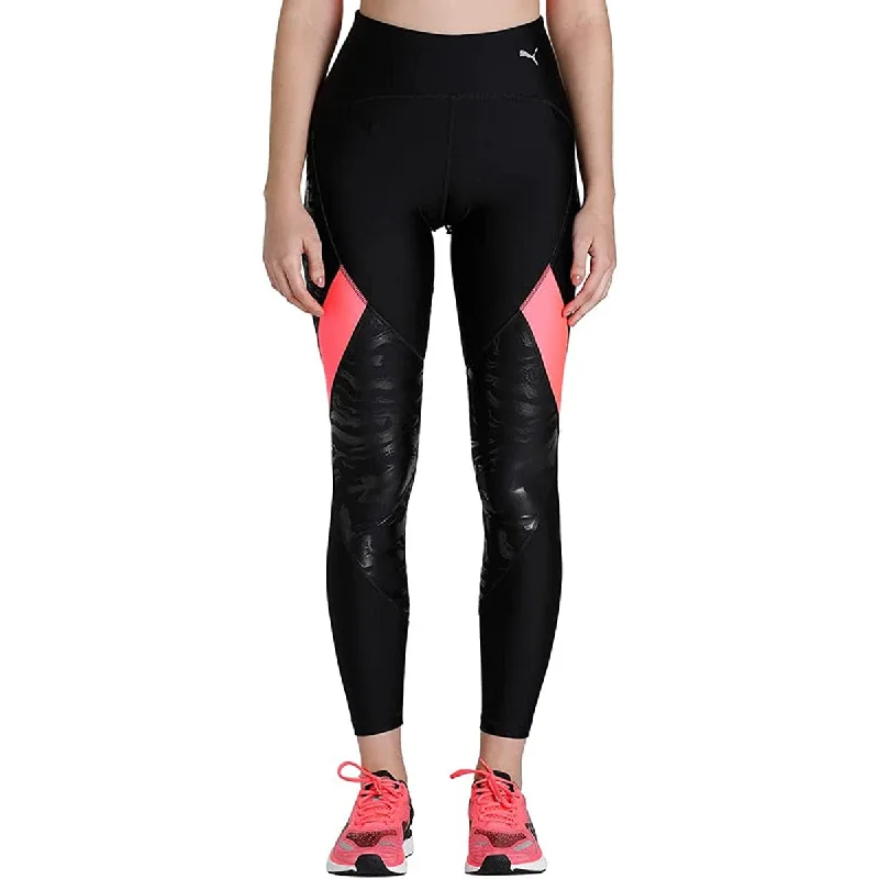 Puma Ultraform High Waist Printed Womens Long Running Tights - Black