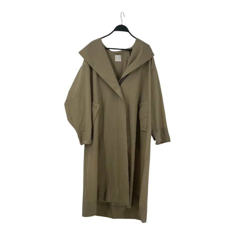 PLEATS PLEASE ISSEY MIYAKE/Trench Coat/3/Beige/Nylon