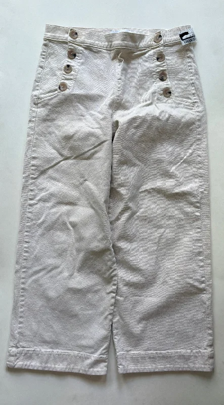 Jeans Flared By Loft In Cream, Size: 8