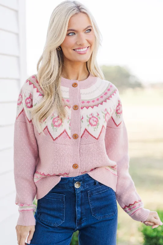 In Nature Pink Floral Cardigan