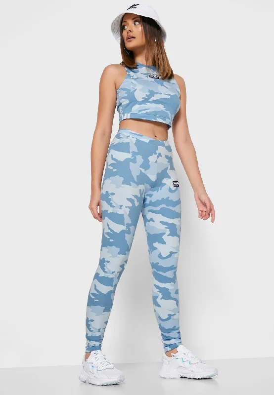 Adidas Camo Tights Sky Tint/Shade Blue  FM2494 Women's