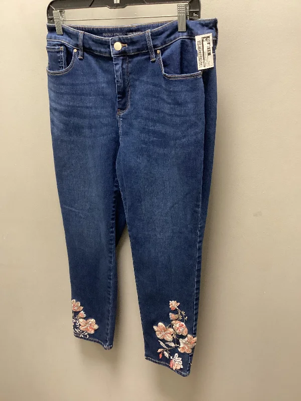 Jeans Boyfriend By Chicos In Blue Denim, Size: 8