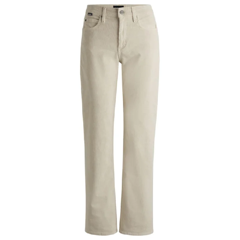 Straight-fit jeans in stretch-cotton corduroy denim