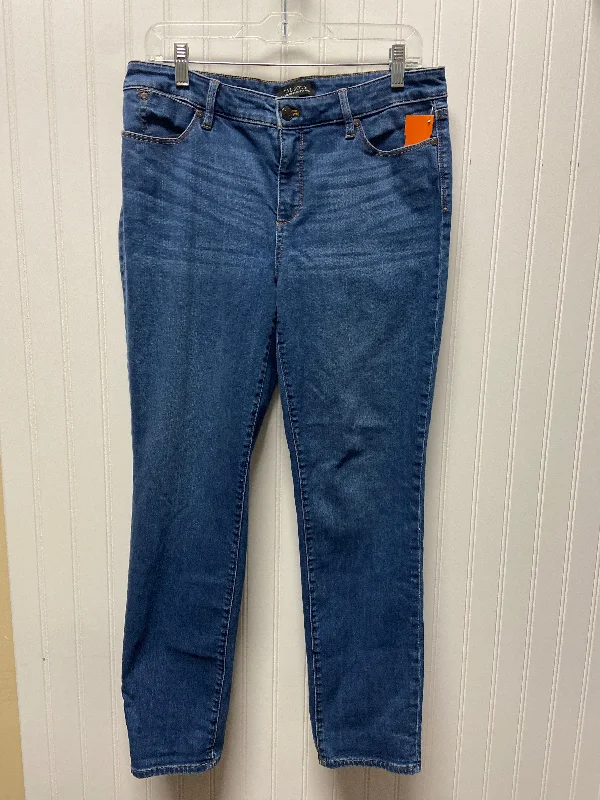 Jeans Skinny By Talbots In Blue Denim, Size: 10