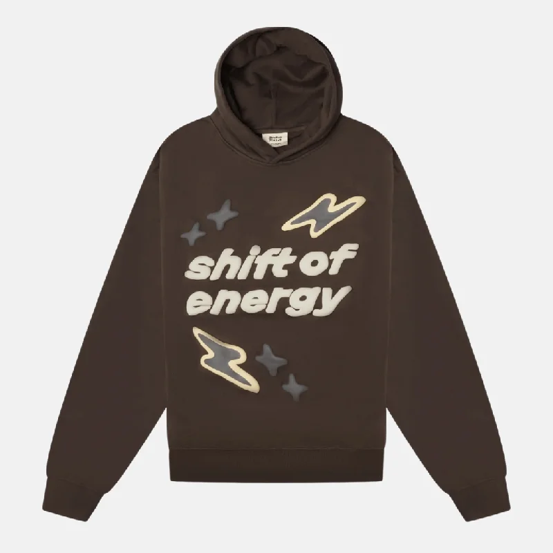 Broken Planet Shift Of Energy Hoodie - Dark Brown