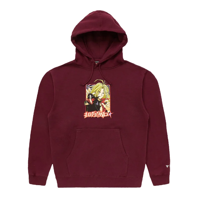 YYH KARASU STAR HOODIE (MAROON)