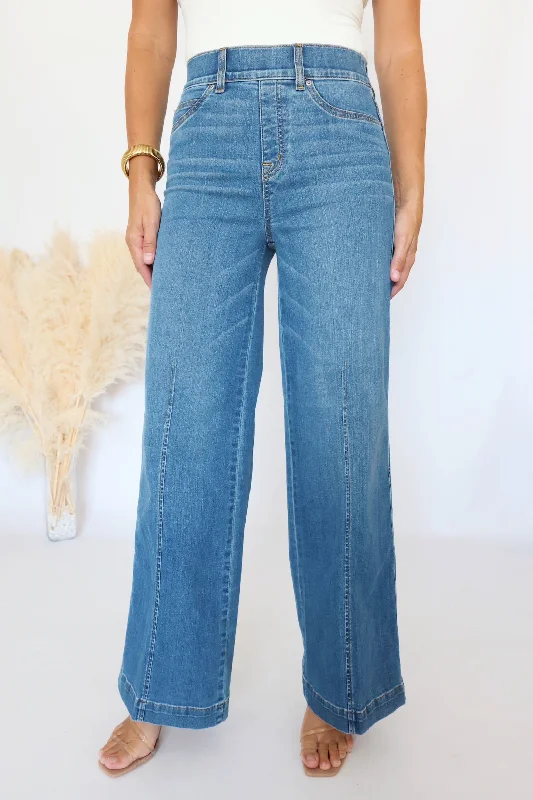 SPANX Seamed Front Wide Leg Jeans (FINAL SALE)