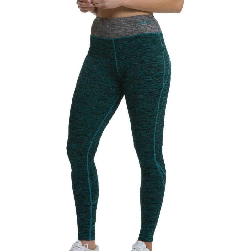 TCA Natural Performance Womens Long Running Tights - Green