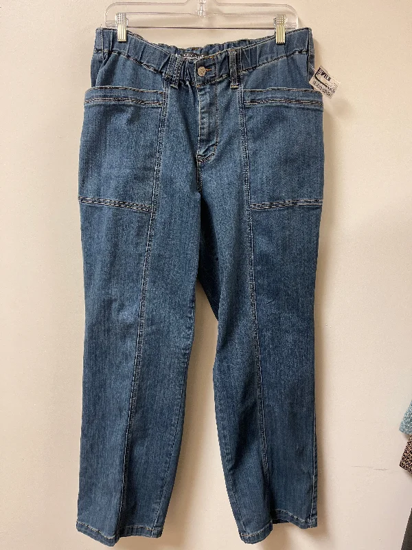 Jeans Straight By Judy Blue In Blue Denim, Size: 14