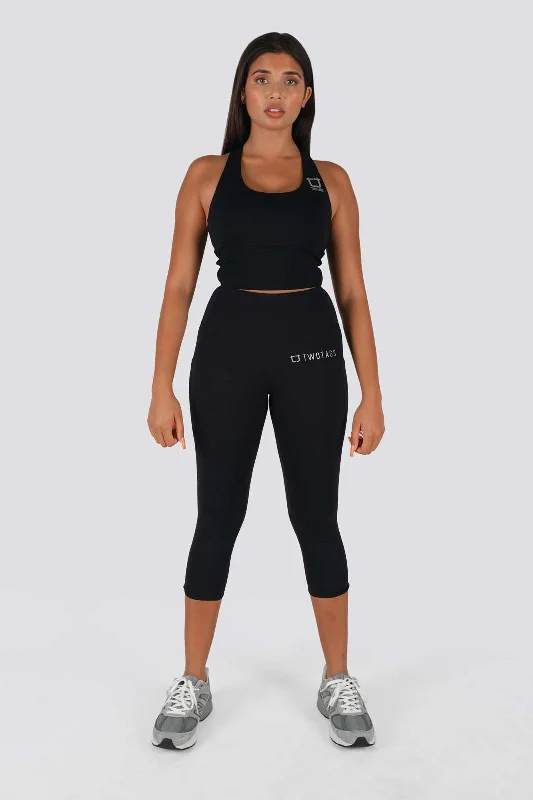 Sweetheart 7/8 Highwaisted Leggings - Black