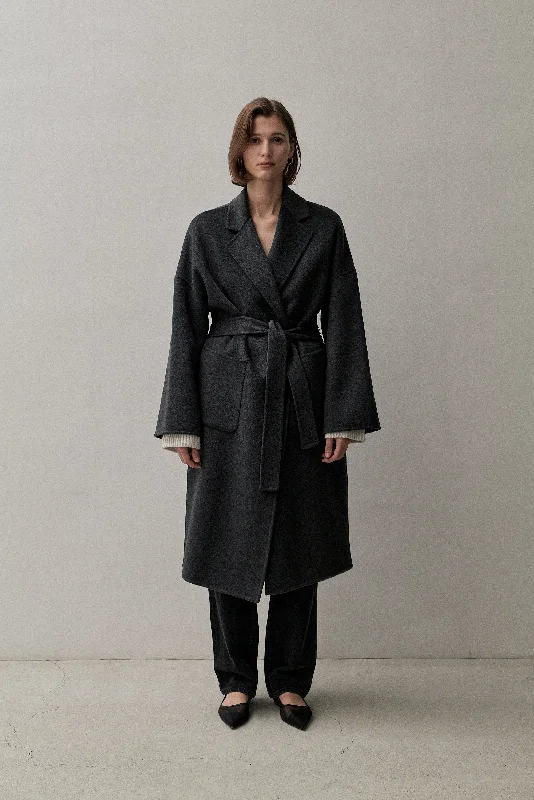 THE BOYFRIEND COAT - CHARCOAL