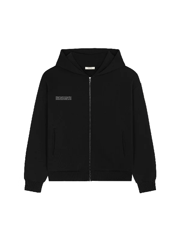 Womens DNA Heavyweight Zipped Hoodie—black