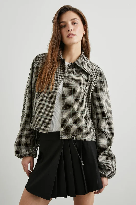 NORTH JACKET - TEAL MULTI CHECK Cozy Women's Winter