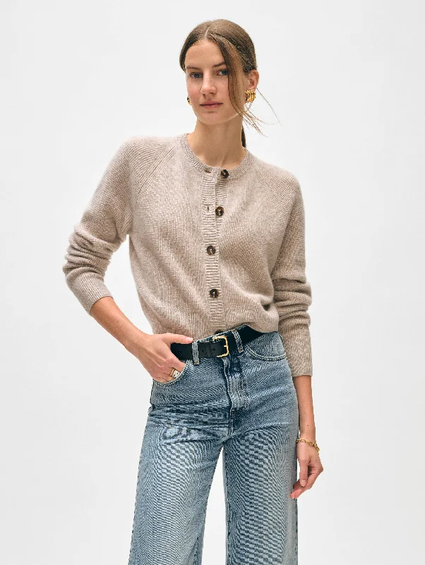 Cashmere Waffle Cardigan