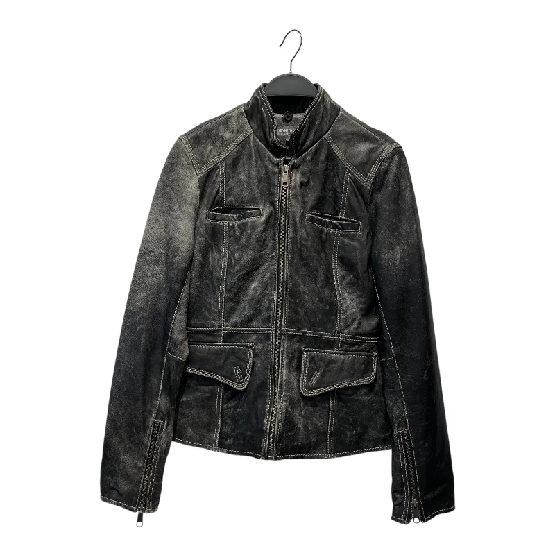 Kenneth Cole/Leather Jkt/S/Leather/BLK/distressed