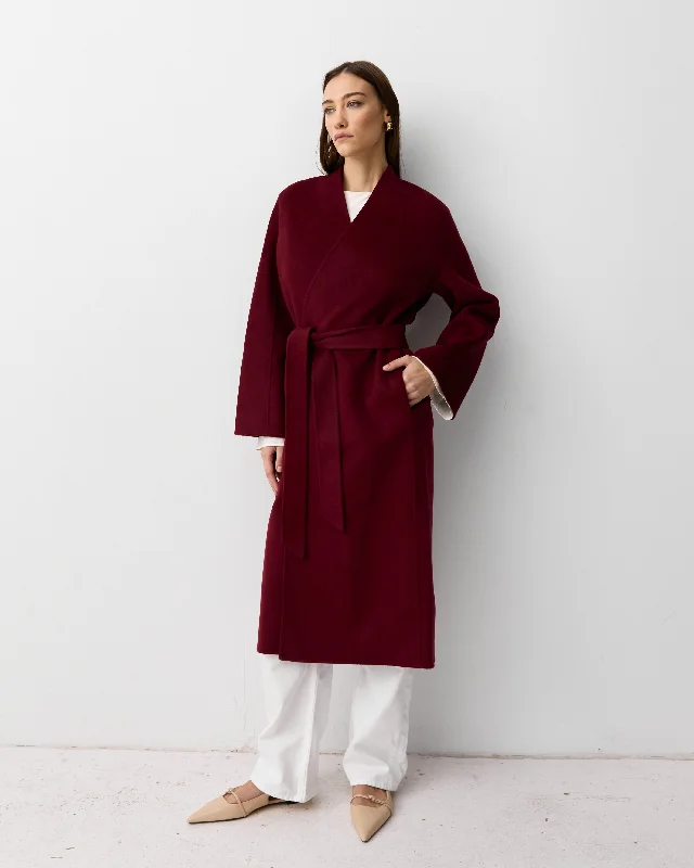 THE MODERN COAT - BURGUNDY