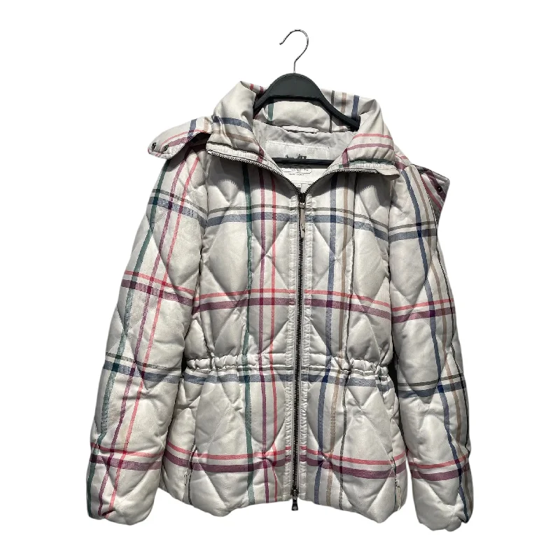 COACH/Puffer Jkt/S/Cotton/WHT/MULTI COLOR PLAID