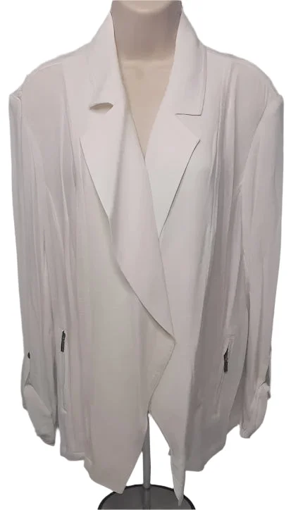 Jacket-White-2 Pocket-Open Front-Women's-M24708jm