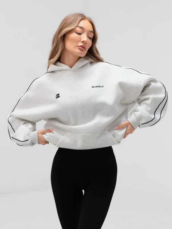 Apex Pro Oversized Hoodie - Marl White