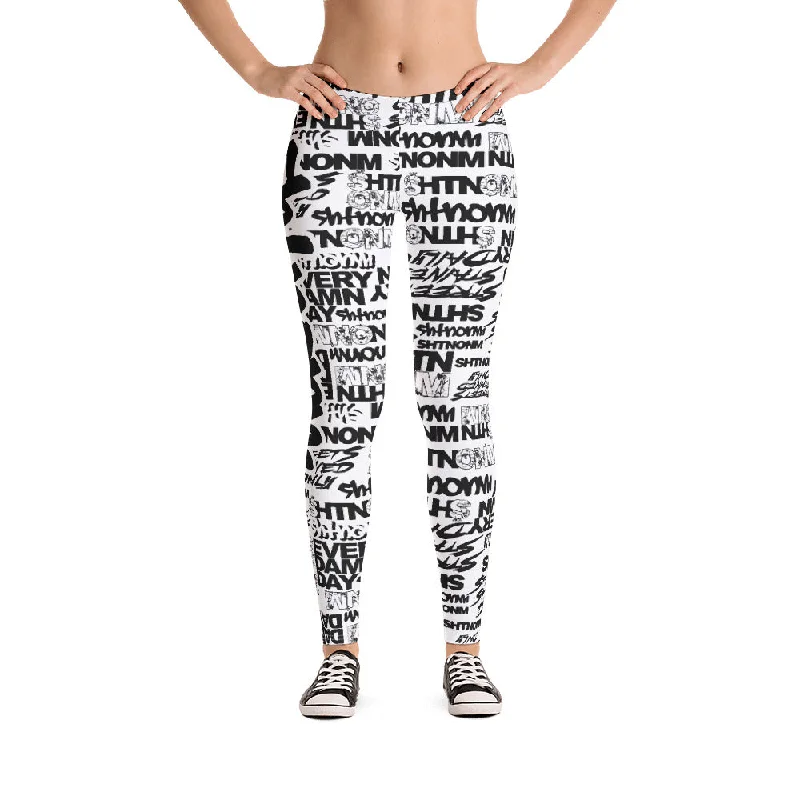 SHTNONM - LEGGINGS (WHITE/BLACK)