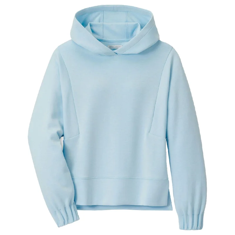 Womens Flora Knit Melange Hoodie Skylight - SS25