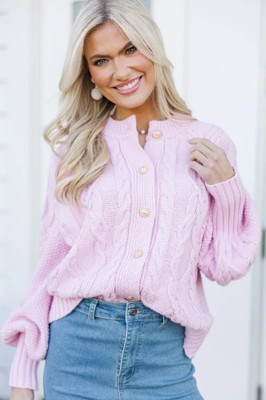 All The Good Blush Pink Cardigan