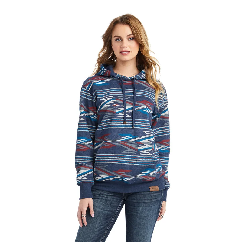 Ariat Women's All Over Print Chimayo Hood, New Mexico Navy Print