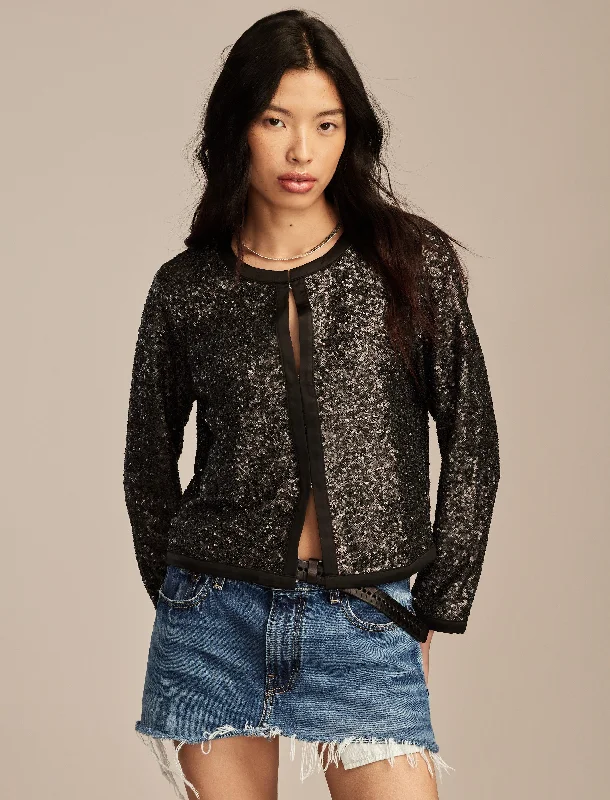 Lucky Brand Women's Sequin Jacket