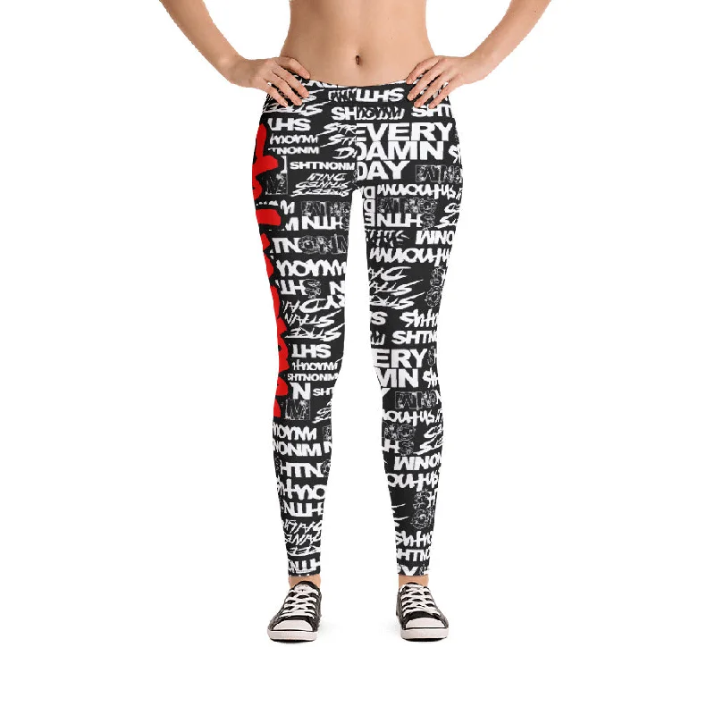 SHTNONM - LEGGINGS (BLACK/RED)