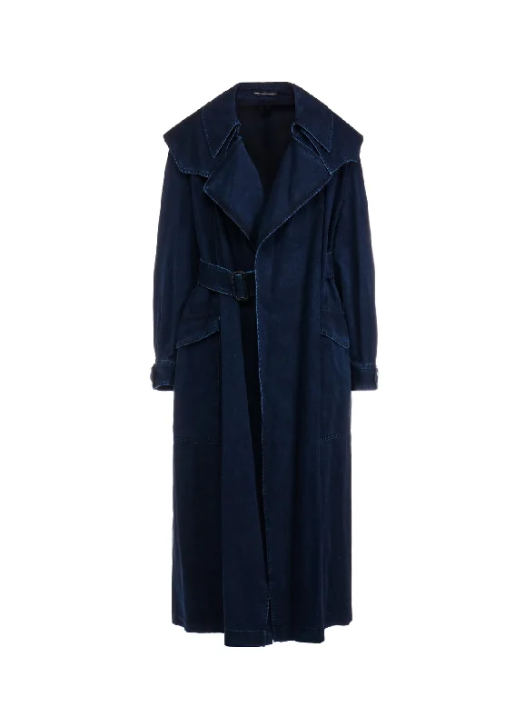 8OZ CE/C/ DENIM TRENCH COAT